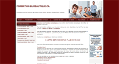Desktop Screenshot of formation-bureautique.ca